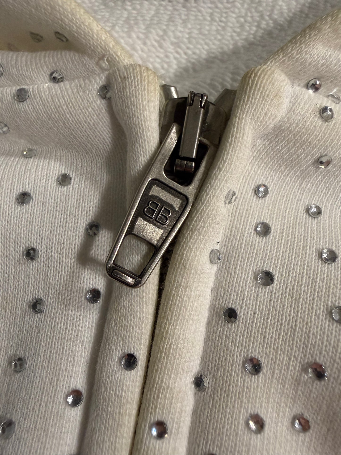 Balenciaga Crystal Embossed Zip-up