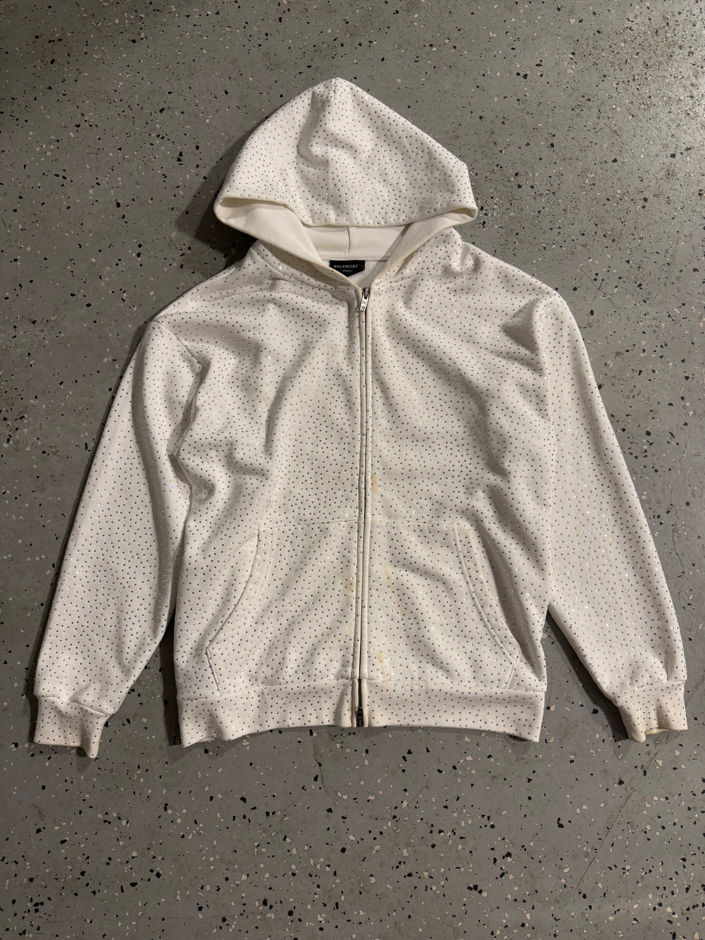 Balenciaga Crystal Embossed Zip-up