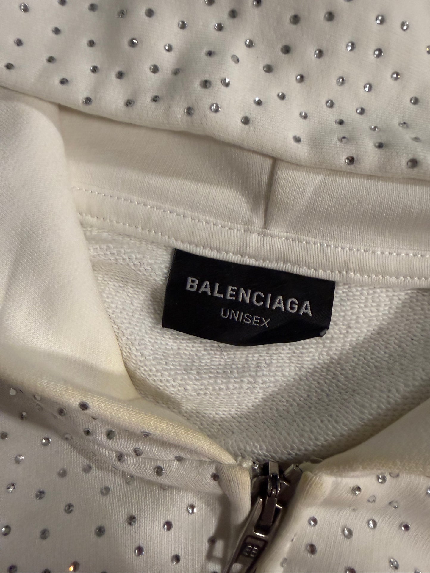Balenciaga Crystal Embossed Zip-up